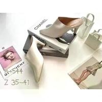 ราคา รองเท้าส้นสูง 3นิ้ว กึ่งบูท สวยมาก หัวแหลม เปิดท้าย หนังนิ่ม เบาใส่สบายเดินชิวๆ H-544 สินค้าขายดี (1731794232514152411)