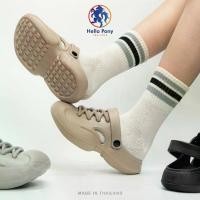 ราคา Hello Pony รองเท้าเปิดส้น รองเท้าแตะลำลอง UNISEX ใส่ได้ทั้งชายและหญิง เสริมส้น EVA กันลื่น MHM4014 สินค้าดี (1732061346783201058)