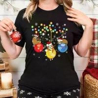 ราคา เสื้อยืดครอบครัว unisex เสื้อสลอธคริสต์มาส Baubles ไฟคริสต์มาส ลูกบอล เสื้อยืดพิมพ์ลาย เสื้อยืดคริสต์มาสตลก (1729829226506914212)