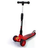 ราคา [COD] [พร้อมส่ง] [จัดส่งทันที] Ferrari Foldable Twist Scooter เฟอร์รารี่ สกู๊ตเตอร์ 3ล้อ ล้อมีไฟ มีเบรกหลัง - คละดำ FXK58 (1732202845427828981)