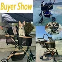 ราคา รถเข็นสัตว์เลี้ยง 3-in-1 รถเข็นหมา 4 ล้อ.รถเข็นสุนัขและแมว กระเป๋าในรถแบบแยก รถเข็นเดินทาง (1732296845105858149)