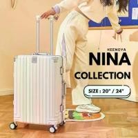 ราคา KEENOYA กระเป๋าเดินทางโครงอลูมิเนียม Nina ล้อหมุนรอบทิศ 4 ล้อ การหมุน 360 (1729737152357698170)