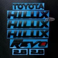 ราคา 1 ชุด (7 ชิ้น) ป้ายโลโก้ สติ๊กเกอร์ 3D แต่งรอบคัน สำหรับ Toyota Hilux REVO โตโยต้า ไฮลักซ์ รีโว่ สีดำด้าน (1732260278394914730)