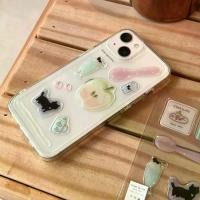 ราคา เคส iPhone 16 Pro Max, เข้ากันได้กับ 15 Plus, 14, 13, 12, 11, Xs Max, X, สีเขียว, สติ๊กเกอร์ DIY (1731428318016669173)