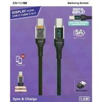 ราคา สายชาร์จ / CAPDASE สาย USB ซิงค์&ชาร์จ Type C to C / จอแสดงผลรุ่น cc240 5A 240W / ความยาว 1.5M (1732286919963411719)