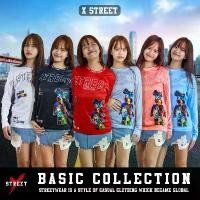 ราคา เสื้อยืดแขนยาว XSTREET ตุ๊กตาหมี พิมพ์ลายพื้นฐาน คอกลม ผ้าไมโครระบายอากาศได้ดี เหมาะสำหรับใส่สบาย อก 50 สเวตเตอร์ (1732222990950171711)