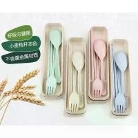 ราคา ชุดเครื่องใช้บนโต๊ะอาหาร ประกอบด้วย ช้อน ตะเกียบ ส้อม ทำจากฟางข้าวสาลี พร้อมกล่องเก็บของ เหมาะสำหรับเด็ก เหมาะสำหรับวันพ่อ (1732375177750873255)