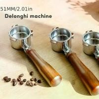 ราคา ถ้วยตวงกาแฟ Bottomless 51mm ด้ามไม้ เหมาะสำหรับ Delonghi EC685 อุปกรณ์เสริมผงกาแฟ, BK EC680, ทำจากสแตนเลส 304, ทนทาน, เข้ากันได้กับเครื่องชงกาแฟ พวงมาลัย วัน แม่ เงินสด พวงหรี (1732193407207441741)