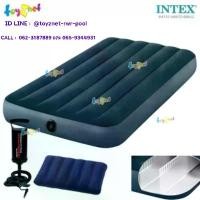 ราคา Intex ที่นอนเป่าลม ดูรา-บีม 3.5 ฟุต (ทวิน) 0.99x1.91x0.25 ม. สีเขียว รุ่น 64732 + หมอน + ที่สูบลมดับเบิ้ลควิ๊ก วัน COD (1731834486332557263)