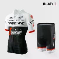 ราคา เสื้อปั่นจักรยาน TREK ชุดแขนสั้น สีดำและสีขาว ทัวร์เดอฟรองซ์ฤดูร้อน เสื้อและกางเกงจักรยานเสือภูเขา อุปกรณ์ (1732349735276087088)