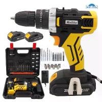 ราคา แนะนำ MOLITA สว่านไร้สาย 208V สว่านกระแทก 3 ระบบ แบตเตอรี่ 2 ก้อนรองรับงานหนัก พร้อม ดอกสว่าน และ อุปกรณ์ เครื่องมือช่าง รวม 3 (1732079109024089956)