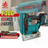 ราคา [จัดส่งภายในประเทศ]ONEVAN ปืนยิงตะปูไฟฟ้าไร้สาย 2 เกียร์ F30G ตะปูปืนตรงพร้อมแบตเตอรี่ลิเธียมสําหรับ Makita 18v (1732267351913301624)