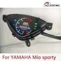 ราคา ใหม่ดิจิตอล LED เมตร Speedometer เครื่องวัดระยะทาง Tachometer สําหรับ YAMAHA Mio Sporty สําหรับ Mio Amore สําหรับ Mio Smile BJ อะไหล่ เเต่ง มอไซค์ 125 ปลาวาฬ ไมล์ ฟ้า ตัว ค (1732077597906864041)