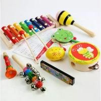 ราคา ชุดกลองจำลอง สำหรับเด็ก ไม้ Orff เครื่องดนตรี ชุด 9 ชิ้น เหมาะสำหรับโรงเรียนอนุบาล ทรัมเป็ต กระดิ่ง แคนแท็ธนิก ของเล่น (1732157584215737569)