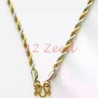 ราคา สร้อยคอห้อยพระ 2 กษัตริย์ ลายเกลียวเพชร ขนาด 5 มิล งานทองเลเซอร์ สแตนเลสแท้ 100% สร้อยสวมคอ เครื่องประดับ stainless st ซีโอดี (1731897985445824417)