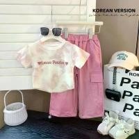 ราคา เด็กผู้หญิง ชุดฤดูร้อน 2024 ใหม่ แฟชั่น สไตล์เกาหลี เด็กผู้หญิง เสื้อยืด แขนสั้น เอวสูง กางเกง เครื่องมือ สูทสองชิ้น แฟชั่น (1730911691413621033)