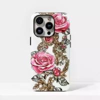 ราคา เคส iPhone กุหลาบแดงด้านแกร่ง พิมพ์กึ่งมือสองชั้น F02RR011 (1731939117194576989)