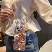 ราคา เคสขวดน้ำหอม, การออกแบบเพชรกระเป๋าโซ่ครอสโอเวอร์, สำหรับ iPhone 16, 15, 14, Pro Max, 11, 12, 13, 7, 8, 14 Plus, X, XR, XS Max, ฝาหลัง TPU อ่อน, แวววาว, พร้อมจี้รักรถฟักทอง, เคส (1732062469034706142)