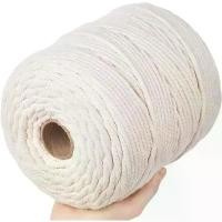 ราคา ผ้าฝ้ายธรรมชาติ 100% เชือก Macrame 4mm เชือก Macrame งานฝีมือ สำหรับงานฝีมือ DIY ถัก ไม้แขวนเสื้อ พืช ตกแต่งงานแต่งงาน คริสต์มาส สีเบจ (1732238589579724635)