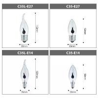 ราคา หลอดไฟ LED เทียน เปลวไฟกะพริบ E14 E27 เทียมจำลองไฟ สไตล์วินเทจ 3W AC220V ตกแต่งย้อนยุคหาง โคมไฟประหยัดพลังงาน เหมาะสำหรับไฟ (1732321821091531390)