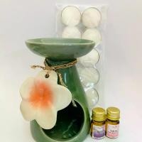 ราคา Panita ชุดเตาอโรมา ห้อยดอก งานดีไซน์ สวยงาม+น้ำมันหอมระเหย 2 ขวด +เทียน 1 แพค (1729649233312319587)