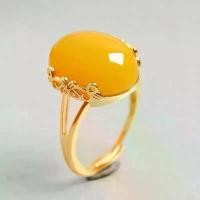 ราคา แหวน Amber, สีโรสโกลด์, เหลืองน้ำมันหมู, น้ำผึ้งเก่าและแหวนเลือด, สีโรสโกลด์, Unisex, รุ่นที่สอง, แหวน Amber แบบปรับได้ จิว เทียน พวงกุญแจ wind breaker jewelry mystery jar กรอบ พระ 3 ห่วง (17312696256