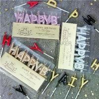 ราคา เทียนเค้กทอง happybirthday สุขสันต์วันเกิดวันเกิด ตัวอักษร เทียน (1731870327008167777)