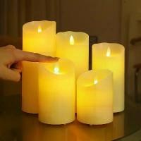 ราคา เทียน LED ใส่ถ่าน | เทียนอิเล็กทรอนิกส์ เทียน LED เนื้อเทียนไข แสงขาวอุ่น โคมไฟตั้งโต๊ะ โคมไฟ ใส่ถ่าน AAA (ไม่รวมถ่าน) (1732053274516882710)