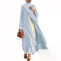 ราคา เดรสยาว สีพื้น สไตล์ยุโรปและอเมริกา นุ่ม เรียบหรู ไซส์ใหญ่ เดรสชีฟอง Dress Clothing Lady Women ผู้หญิง เสื้อผ้า (1730111905745504548)