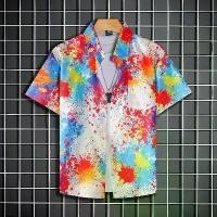 ราคา เสื้อเชิ้ตพิมพ์ลาย สำหรับผู้ชาย แขนสั้น ใส่หน้าร้อน ทรงหลวม เสื้อเชิ้ตลำลอง แบรนด์แฟชั่นอินเทรนด์ สไตล์ญี่ปุ่น เสื้อโค้ท Ruoshuai (1732325331160500587)