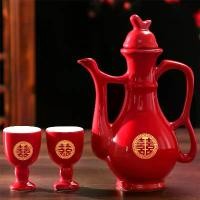 ราคา ขายร้อน ชุดกาน้ำชา ชุดน้ำชาจีน พร้อมถ้วยจอก แก้ว 2 ใบ ถ้วยน้ำชา กาน้ำชา งานแต่งงาน ชุดชาของขวัญกล่อง (1732419313400644637)