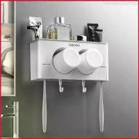 ราคา female26shop ชั้นวางแก้วน้ำแม่เหล็ก ที่ใส่แปรงสีฟัน ที่เก็บแก้วน้ำแปรงสีฟัน กล่องใส่ของในห้องน้ำ ชั้นวางของในห้องน้ำ รุ่น-แก้ว 2 ใบ (1729666720175131145)