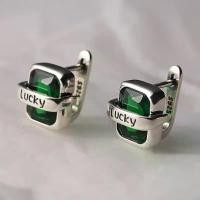 ราคา [90% ผลตอบรับเชิงบวก] บล็อกเกอร์แฟชั่น สไตล์เดียวกัน ต่างหูหรูหราสีเขียวซิรคอน ต่างหูโชคดี ต่างหูแบบหนัก ต่างหูหรูหราเบา เทรนด์ คําแนะนําผลิตภัณฑ์ใหม่ของเดือนนี้ ร ้ อ ย ี ื ทอง เคลือบ แก้ว (173161142