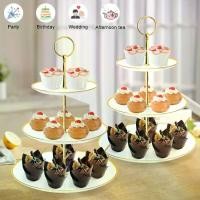 ราคา ที่วางคัพเค้ก 3 ชั้น ดีไซน์เรียบหรู สีทอง เหมาะสำหรับงานเลี้ยงน้ำชา อาบน้ำเด็ก และงานแต่งงาน ทาวเวอร์แสดงขนมพลาสติกทนทาน ขวด โค้ก แก้ว เก่า (1731574318775437311)