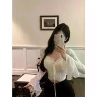 ราคา เสื้อเชิ้ต ลูกไม้ก้างปลา แปรง เล็ก สำหรับผู้หญิง ฤดูใบไม้ร่วงและฤดูหนาว เสื้อเอวสลิม เสื้อคาร์ดิแกนถักดอกทานตะวัน ชุด เสื้อปาดไหล่สีแดง กลิตเตอร์ พลัสไซส์ Women Clothing (1731569102457047396)