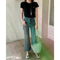 ราคา GLAM JEANS กางเกงยีนส์ขาม้าเอวสูงหนึ่งกระดุมสียีนส์ฟอกซีด ขนาด S-XL คุณภาพสูง พร้อมส่งในประเทศไทย (1732374896236725601)