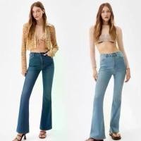 ราคา (ของแท้) Bershka flare jeans กางเกงยีนส์เอวสูง ขาม้า บล็อกบัสเตอร์ (1731931627247339149)