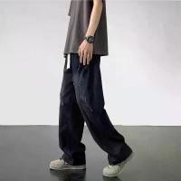 ราคา 56MEN Jeans A21 กางเกงยีนส์ชาย ทรงกระบอก แต่งลายขาด เอวยางยืด วินเทจ คลังสินค้า (1731771563481597227)