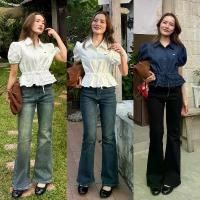 ราคา Gummy Jeans ยีนส์ขาม้าเอวสูง ผ้ายีนส์ยืดเนื้อหนานุ่ม ใส่สบายกระชับหุ่น สินค้าขายดี (1732127051185620401)