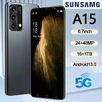 ราคา ส่งฟรี SunSamg A15 โทรศัพท์มือถือของแท้ สมาร์ทโฟน 6GB+128GB HD+ จอ 6.3 นิ้วโทรคัพท์มือถือ รองรับ2ซิม Smartphone 4G/5G เต็มหน้าจอ (1731727254867445156)