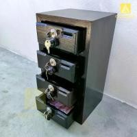 ราคา CR.W กล่องออมสินตู้ลิ้นชัก ไม้สัก 4 ชั้น สีดำ ขนาด 9*9*สูง18 นิ้ว ออมสินใส่แบงค์ piggy bank กระปุกออมสินไม้สัก/ ถังใส่เงินไม้สัก (1730852146391320775)