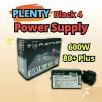 ราคา [จัดส่งทันที] Power Supply (อุปกรณ์จ่ายไฟ) PLENTY 600W 80+ Plus Black 4 (1731825412144858125)