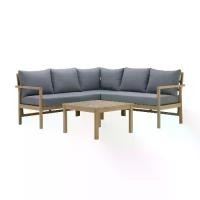 ราคา INDEX LIVING MALL ชุดโซฟาสนามเข้ามุม รุ่นมัลดีฟส์ - สีธรรมชาติ/เทา (1732260002895463480)