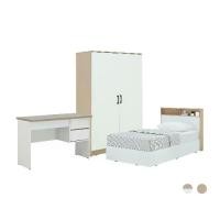 ราคา INDEX LIVING MALL ชุดห้องนอน รุ่นคาร์เนชั่น+เฟส ขนาด 3.5 ฟุต (เตียง, ตู้เสื้อผ้า 2 บาน, โต๊ะทำงาน) (1732312390072567864)
