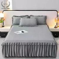 ราคา Dreamy Living ผ้าปูที่นอนกำมะหยี่จีบ,ผ้าปูที่นอนลูกไม้,ผ้าปูที่นอนนุ่มพร้อมกระโปรงเตียง,ผ้าปูที่นอน6ฟุต,ผ้าปูที่นอน5ฟุต,ผ้าปูที่นอน4ฟุต,ผ้าปูที่นอน6.5ฟุต (1731070575562427387)