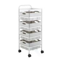 ราคา INDEX LIVING MALL ชั้นวางของ 4 ชั้น พร้อมล้อ รุ่นเรซี่ - สีขาว (1729584095046174776)