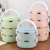 ราคา 【COD】 SaleFood grade stainless steel lunch box, stainless steel lunch box, hot storage bento box with cash on delivery food grade bento lunch box 2/3/4 layers (1732167523915433802)