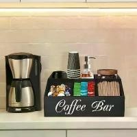 ราคา [COD] 1 ชิ้นไม้กาแฟกล่องเก็บเคาน์เตอร์เครื่องเทศอเนกประสงค์ Coffee Bar ตู้เคาน์เตอร์ครัวกล่องเก็บ (1731265386704700598)