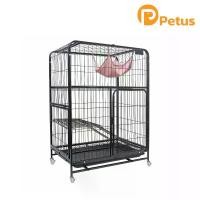 ราคา กรงวิลล่าแมว คอนโดแมว กรงขนาดใหญ่ Cat villa มีชั้นลอย บันได สำหรับแมว 1-2ตัว แถมเปลแมว (1732256559489844492)