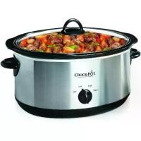 ราคา Crock-Pot 7 Quart Oval Manual Slow Cooker, Stainless Steel (SCV700-S-BR), Versatile Cookware for Large Families or Entertaining (1731913672234402962)